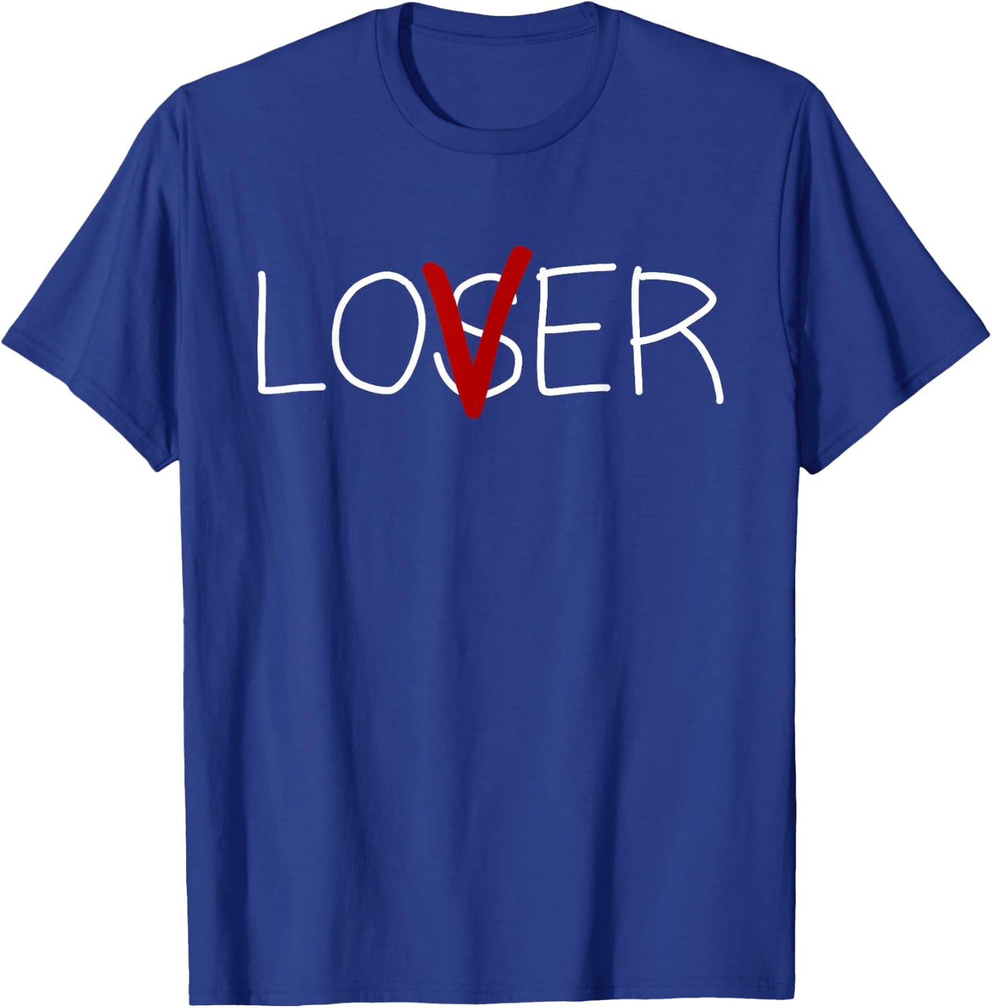 Loser Lover Club Co. Loser Lover Horror , -Adults, Short Sleeve, Black, Small T-Shirt - T-Shirt | Royal