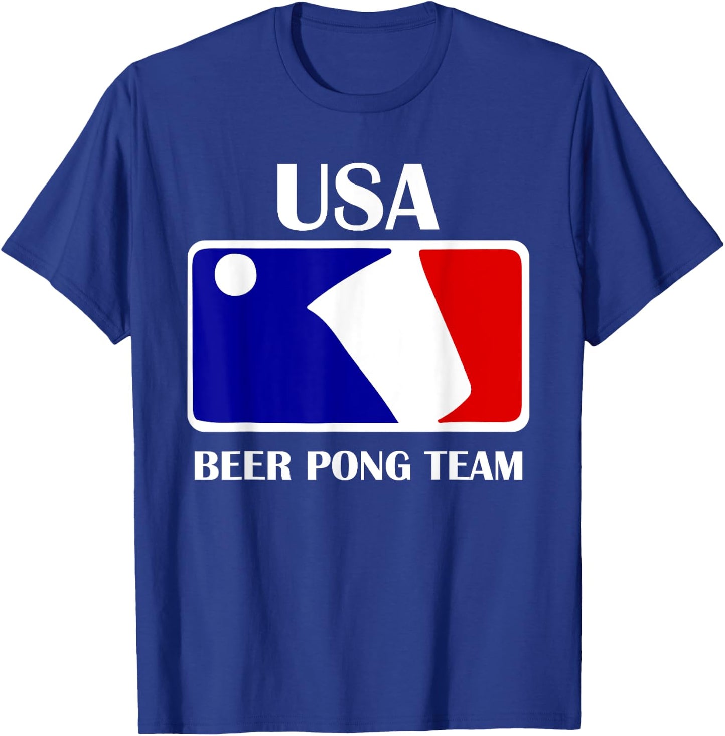 USA Drinking Team American Flag Patriotic Beer Pong Frat Men T-Shirt - T-Shirt | Royal