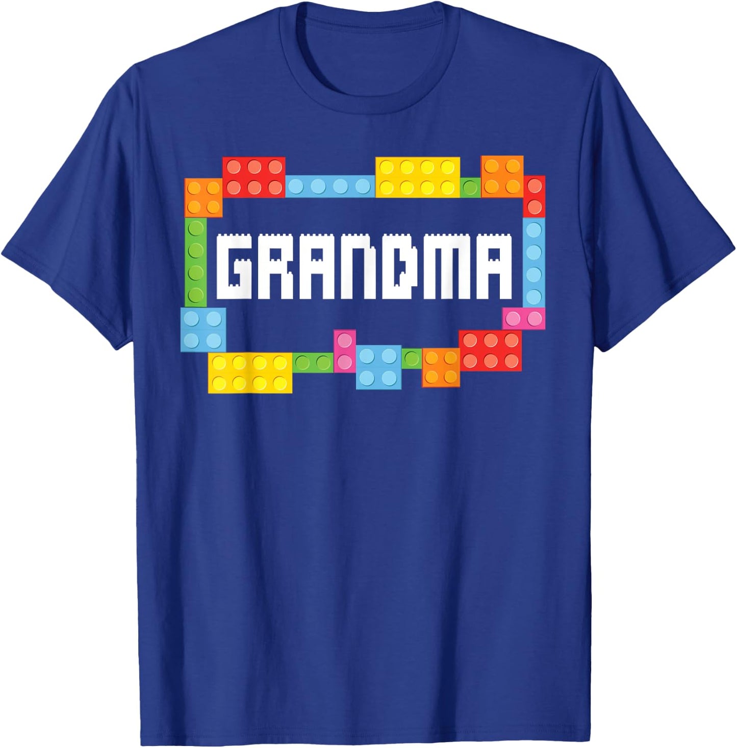 Master builder Grandma Bricks Blocks Building Family Set T-Shirt - T-Shirt | Royal