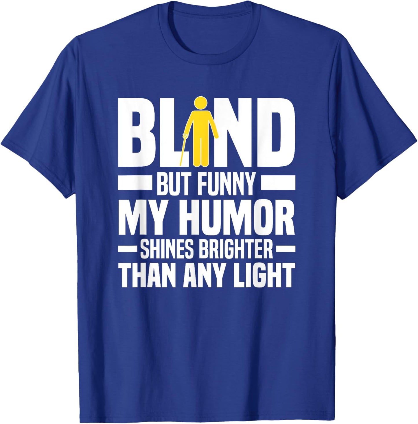 Funny Blind Braille Visually Impaired Blindness T-Shirt - T-Shirt | Royal