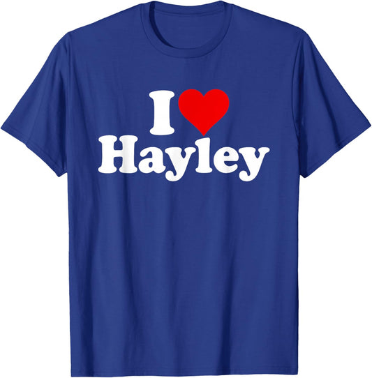 I Love Heart Hayley T-Shirt - T-Shirt | Royal