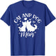 Cat And Dog Mom Girl Lover Dogs Cats Mother Mommy Mama T-Shirt - T-Shirt | Royal