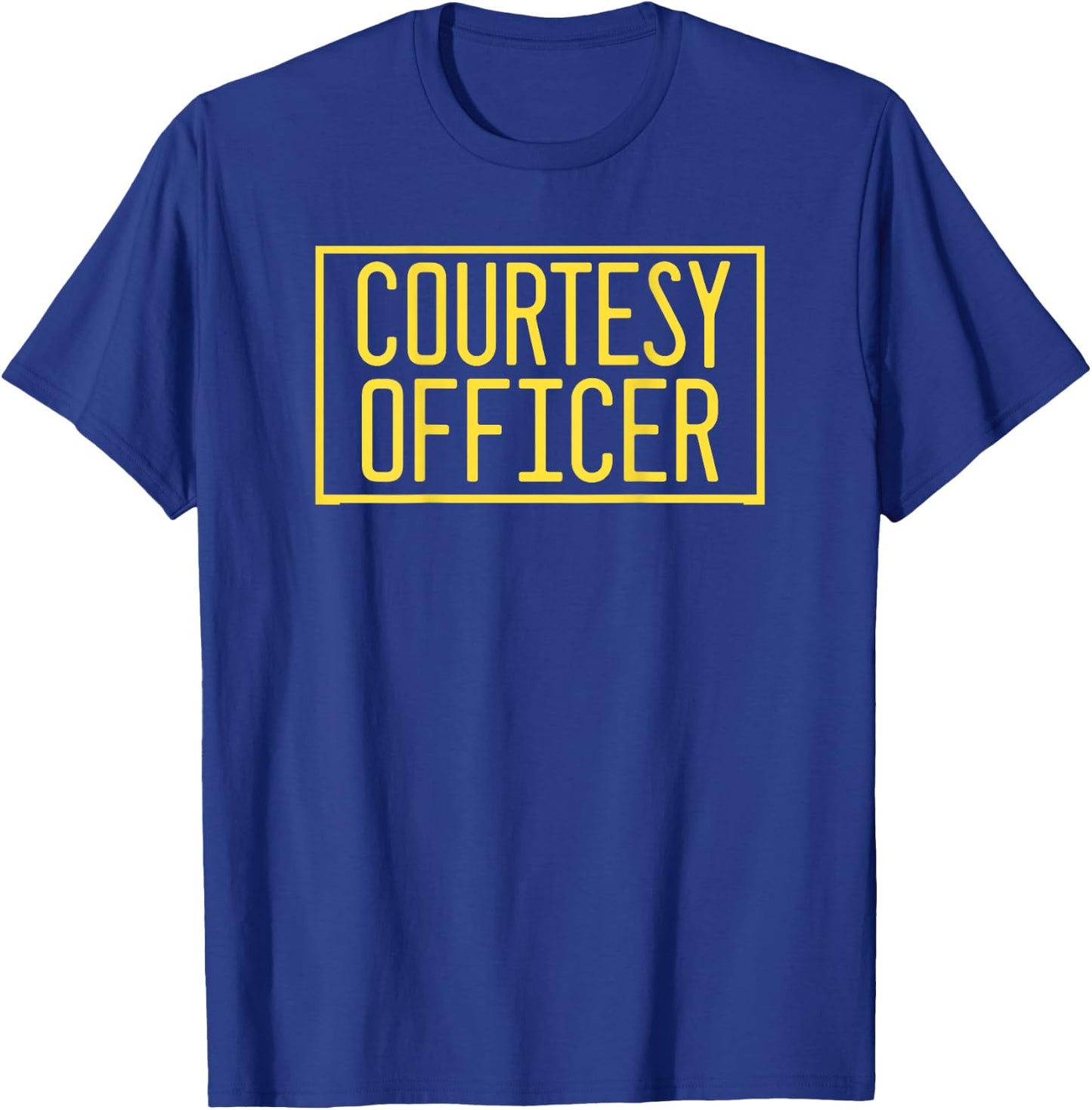 Courtesy Officer Back Side Print T-Shirt - T-Shirt | Royal