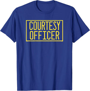 Courtesy Officer Back Side Print T-Shirt - T-Shirt | Royal