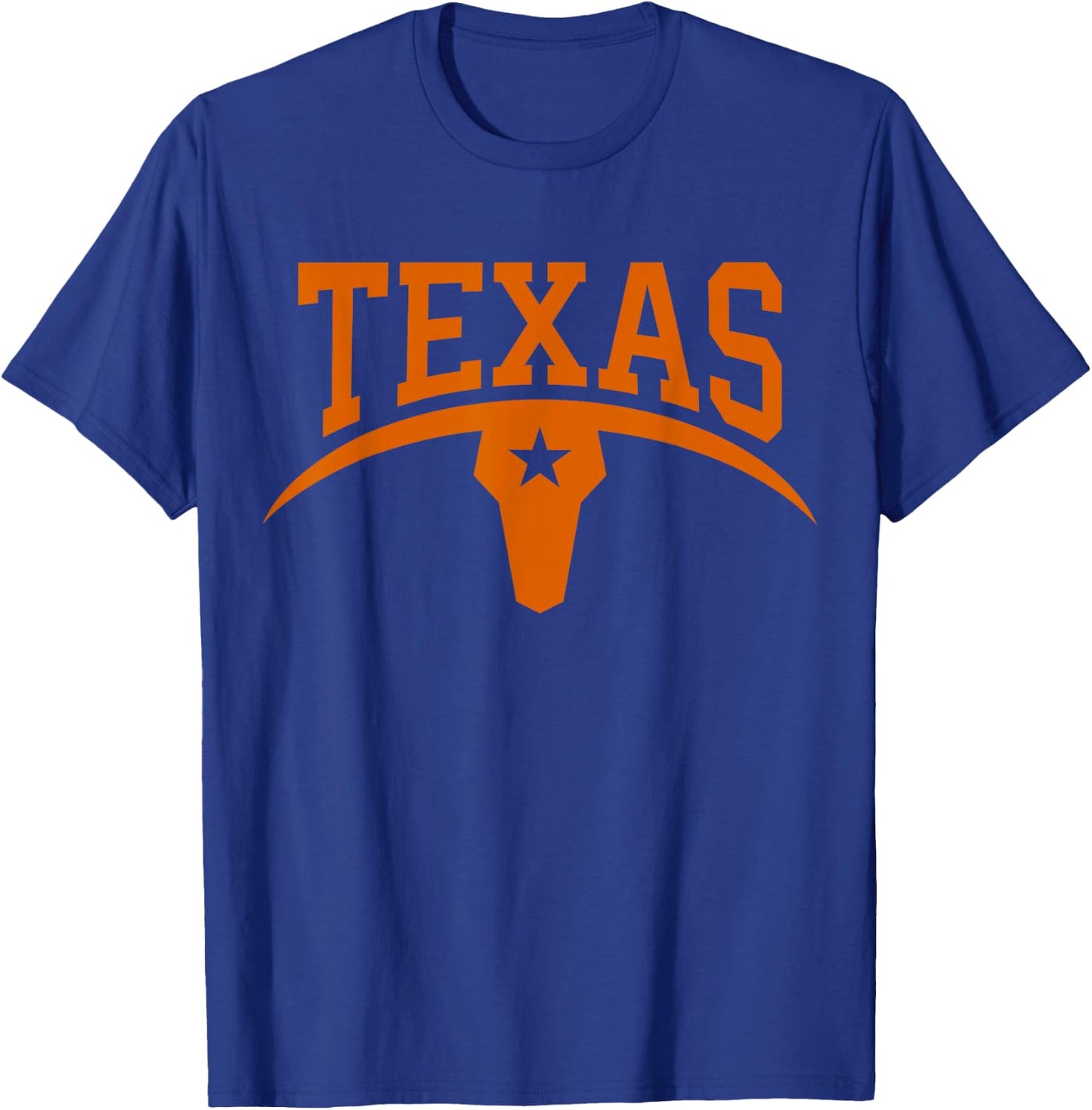 Texas T Shirt Women Men Kids Orange Graphic TX Bull T-Shirt - T-Shirt | Royal