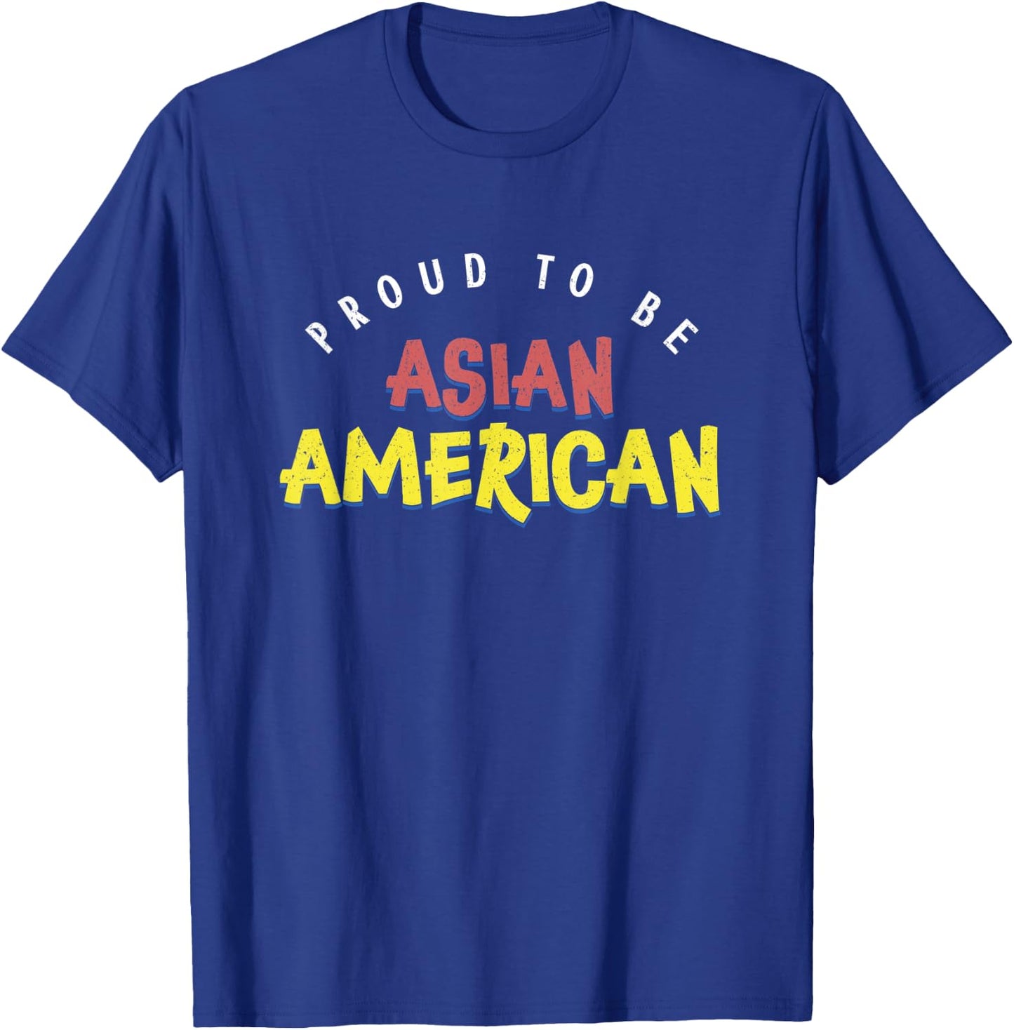 Proud To Be Asian American | US America | Patriotic Asian Men T-Shirt - T-Shirt | Royal