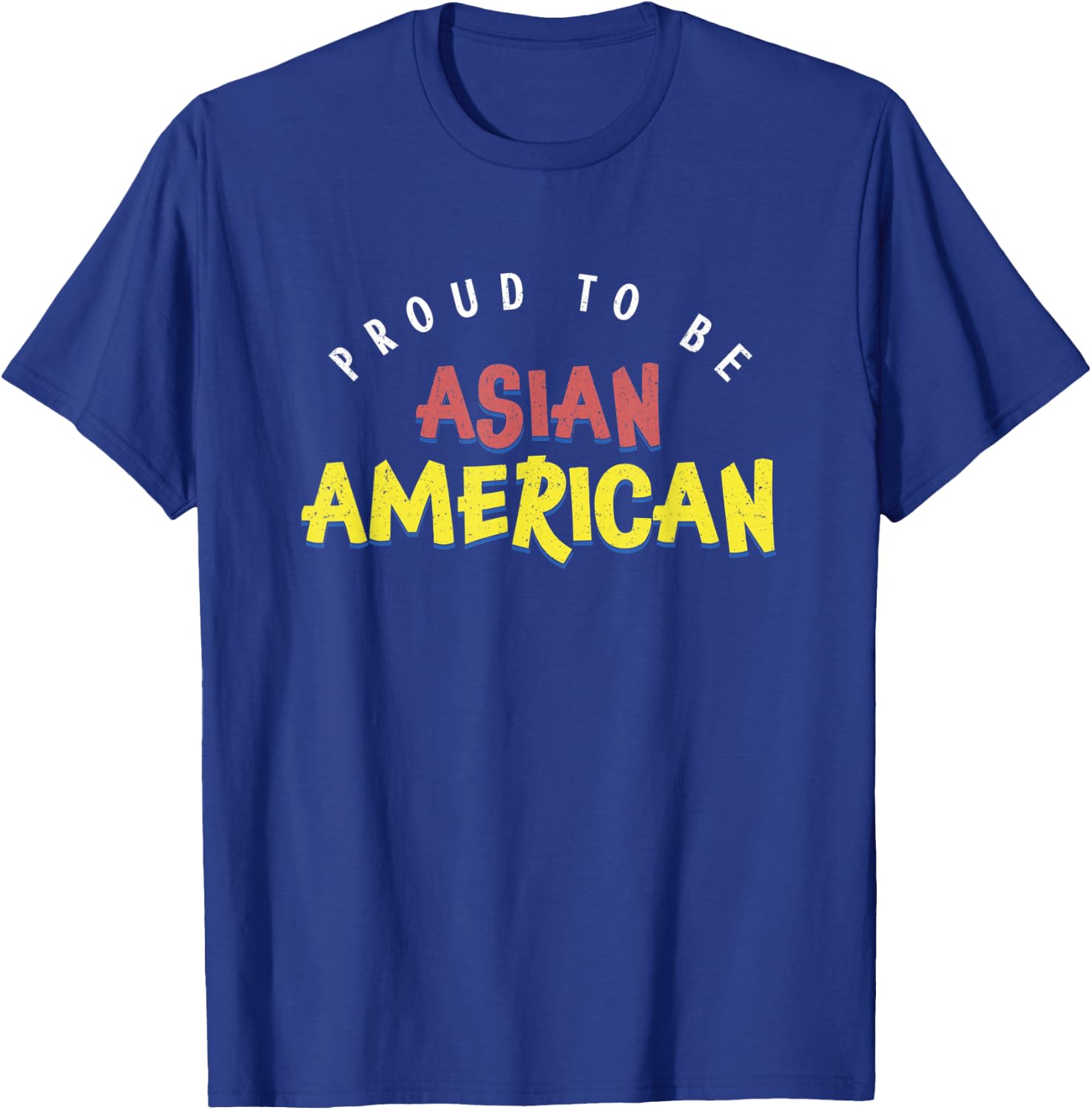 Proud To Be Asian American | US America | Patriotic Asian Men T-Shirt - T-Shirt | Royal