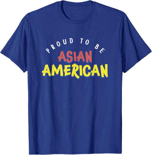 Proud To Be Asian American | US America | Patriotic Asian Men T-Shirt - T-Shirt | Royal