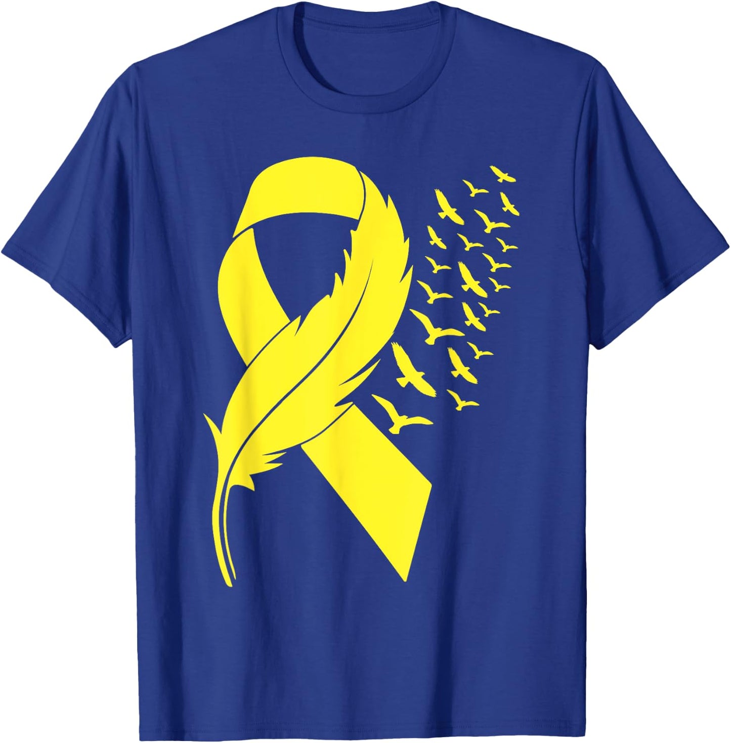 Spina Bifida Awareness Yellow Ribbon T-Shirt - T-Shirt | Royal