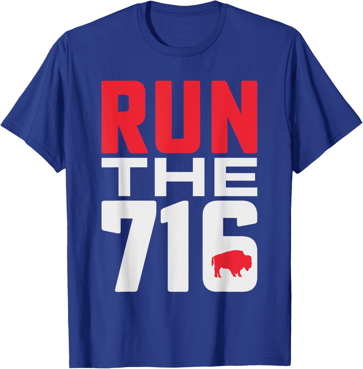 Buffalo Runner Run the 716 Buffalo NY T-Shirt - T-Shirt | Royal