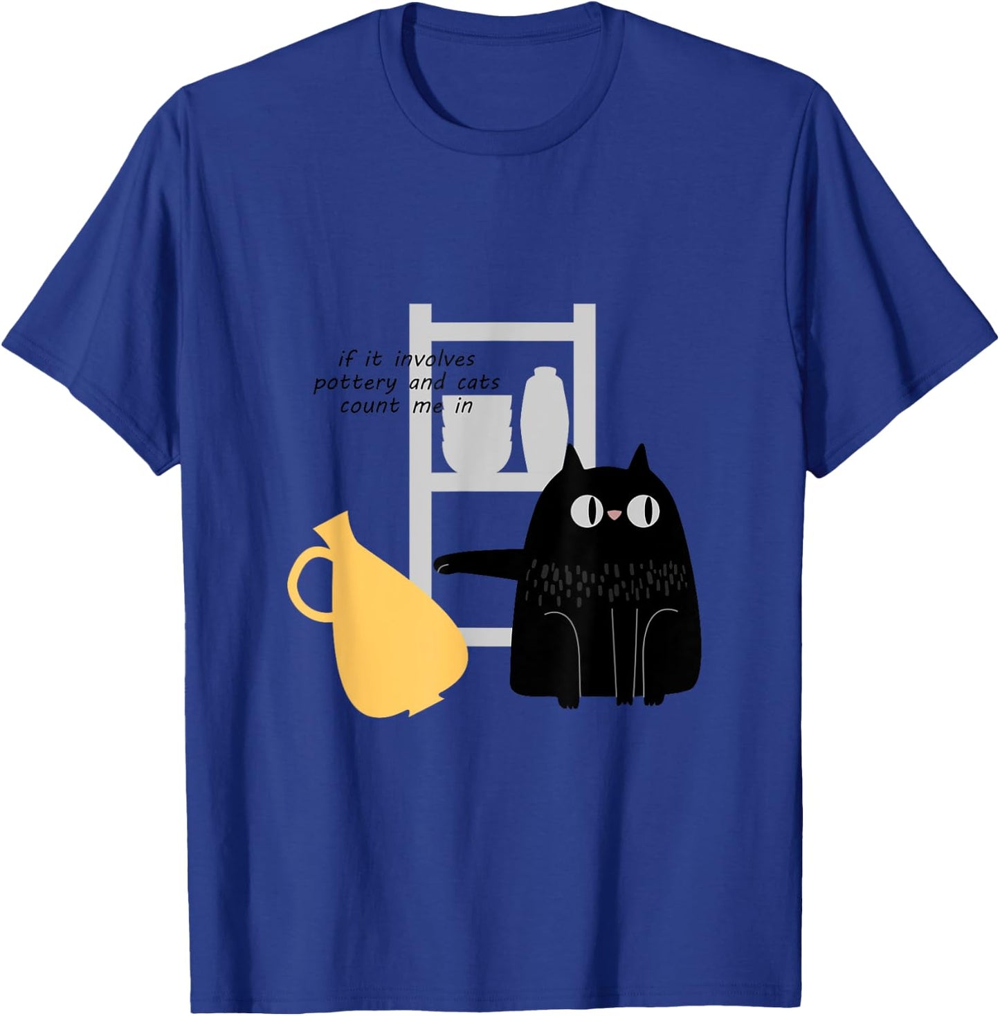 Bad Pottery Cat T-Shirt - T-Shirt | Royal