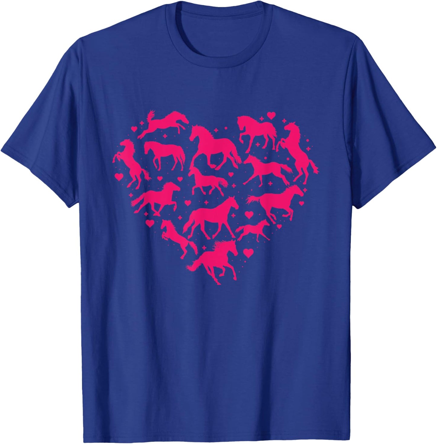 Valentines Horses - Valentines Day Horse Animal Equestrian T-Shirt - T-Shirt | Royal