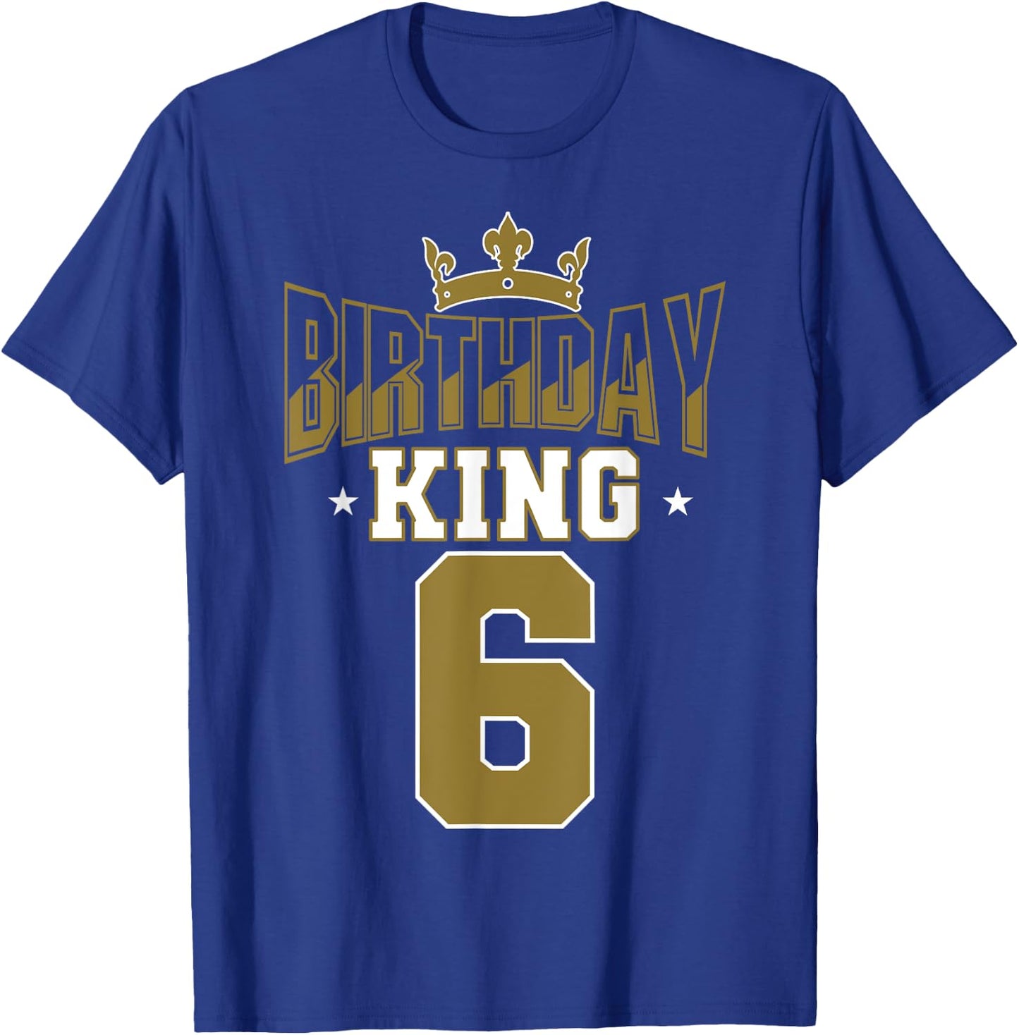 Birthday King 6 Bday Party Celebration 6th Royal Theme T-Shirt - T-Shirt | Royal