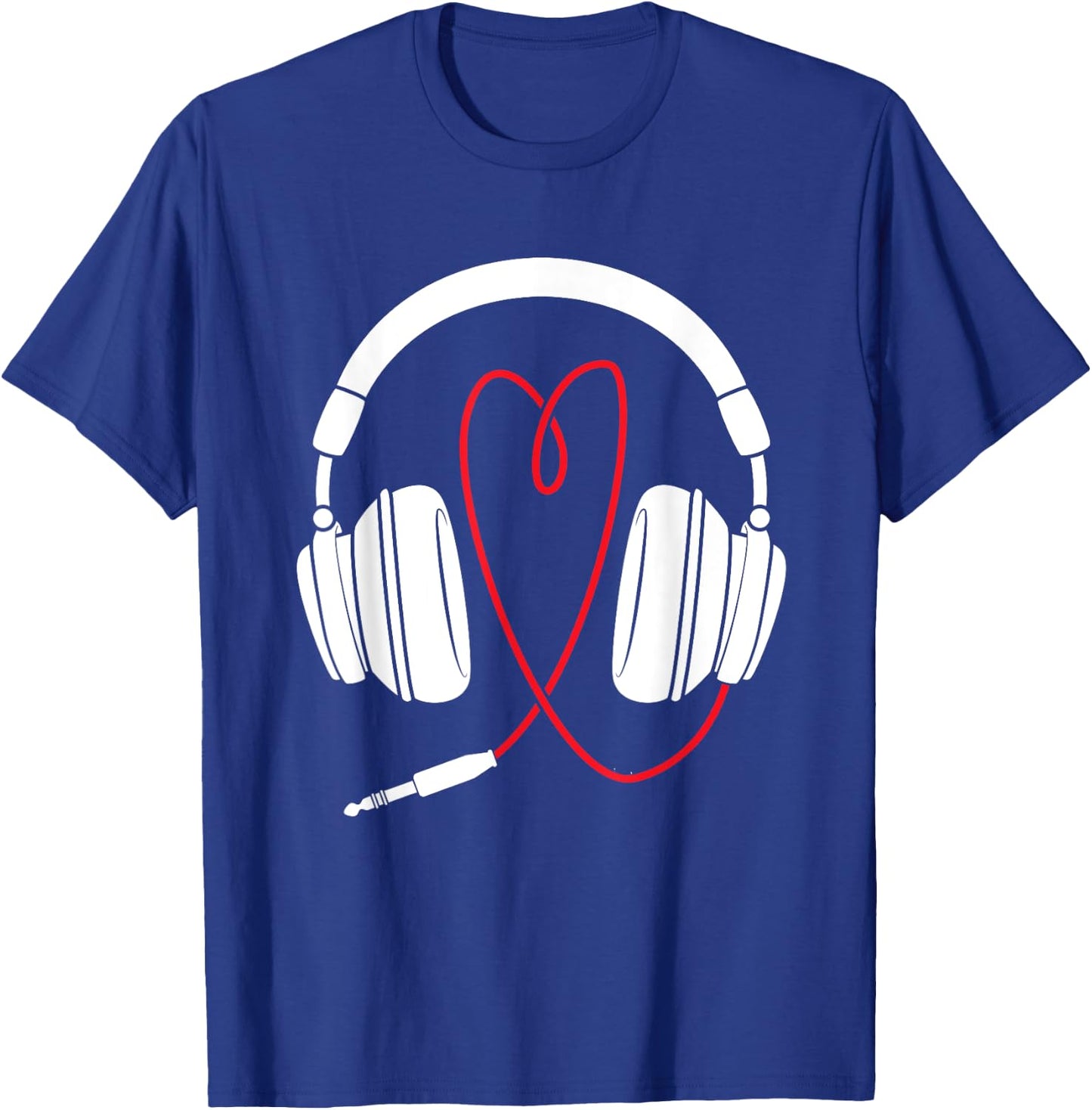 Beautiful Artsy Headohones Design - Music Love -head Phones T-Shirt - T-Shirt | Royal