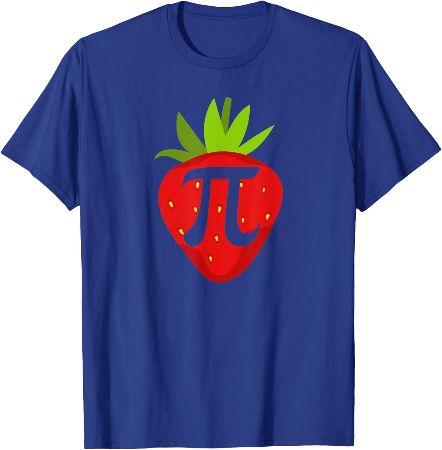 Funny strawberry Pi for Mathematics math teacher pi Day Men Women Kids T-Shirt - T-Shirt | Royal