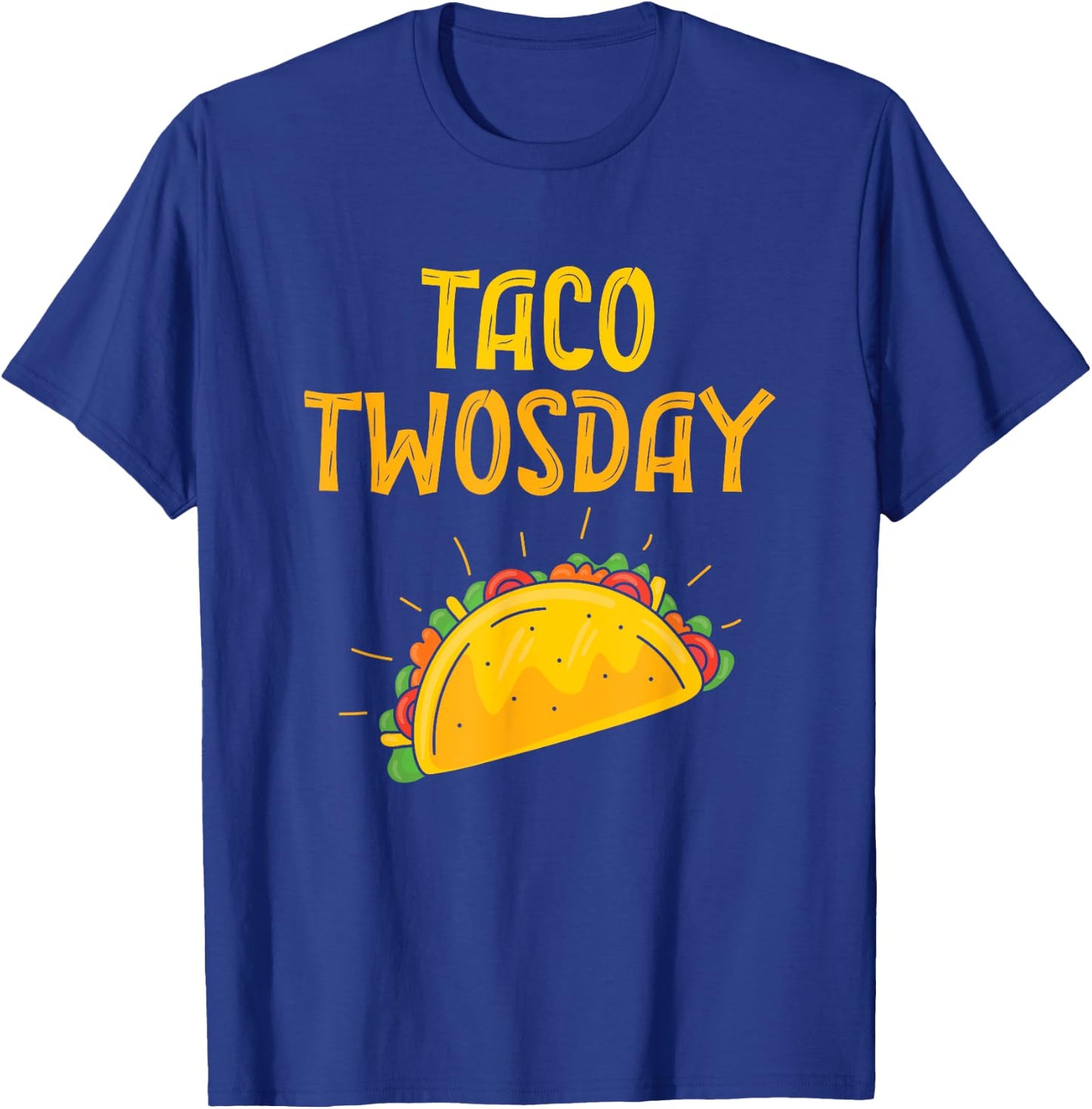 Taco Twos Day Party Taco Girl Boy 2 Year Old Taco Twosday T-Shirt - T-Shirt | Royal