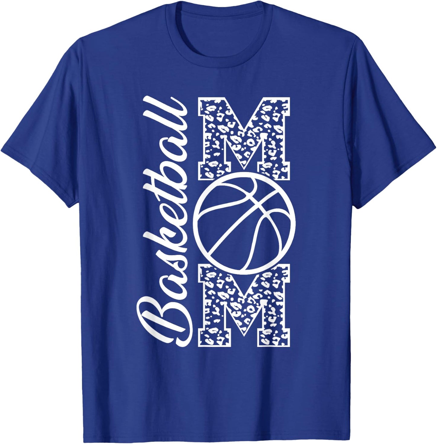 Basketball Mom Leopard Print Cheetah Proud Mother Mom T-Shirt - T-Shirt | Royal