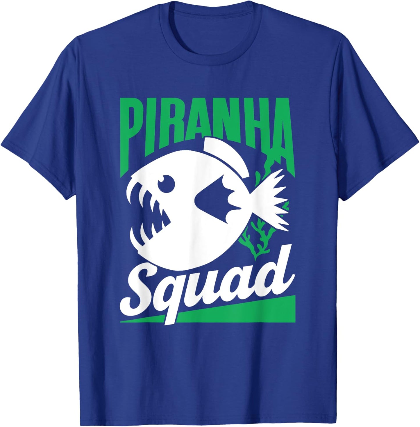 Piranha Squad Retro Lover Piranhas Fish T-Shirt - T-Shirt | Royal