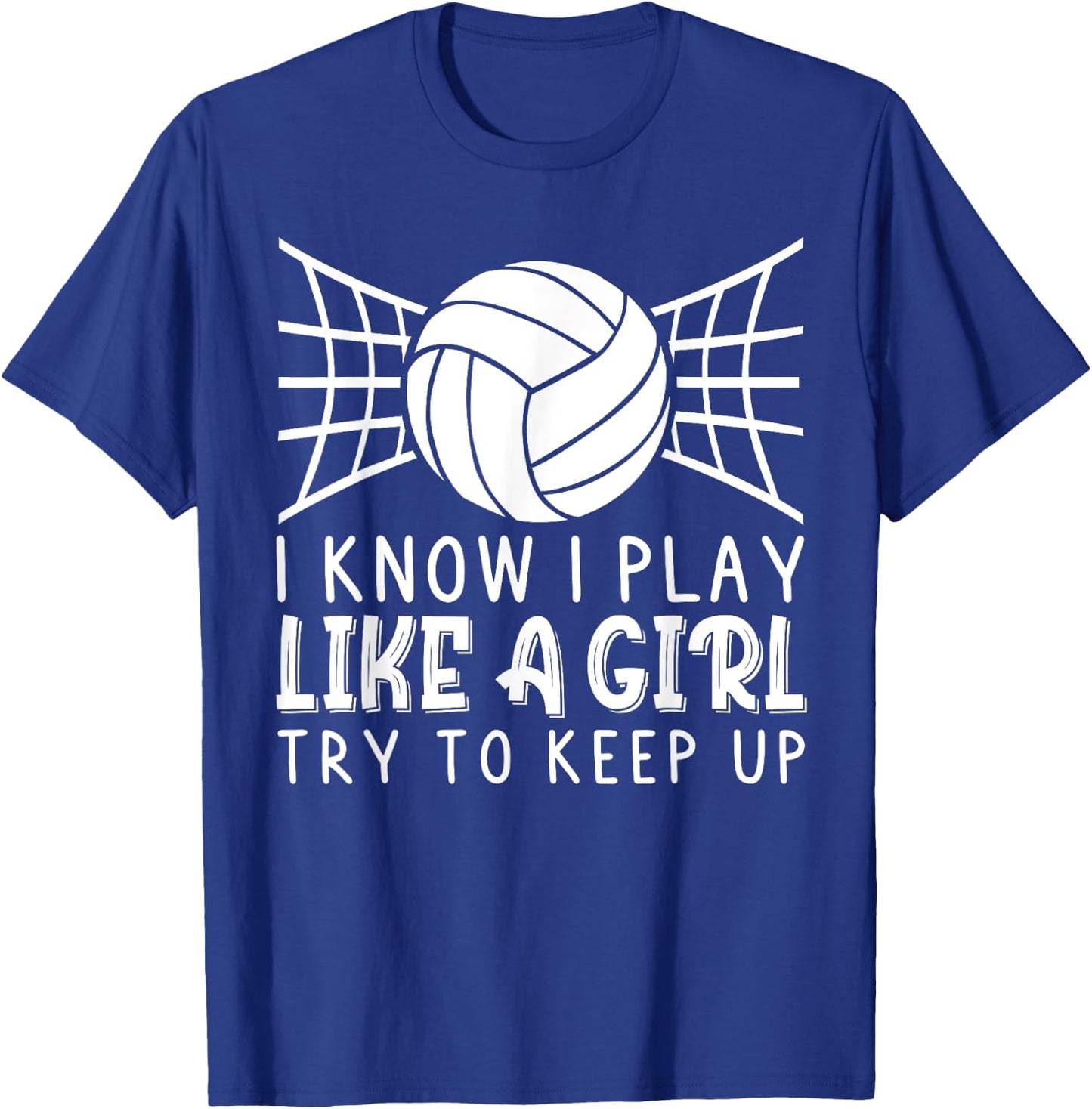 Funny Volleyball Design Girls Volleyball Player T-Shirt - T-Shirt | Royal