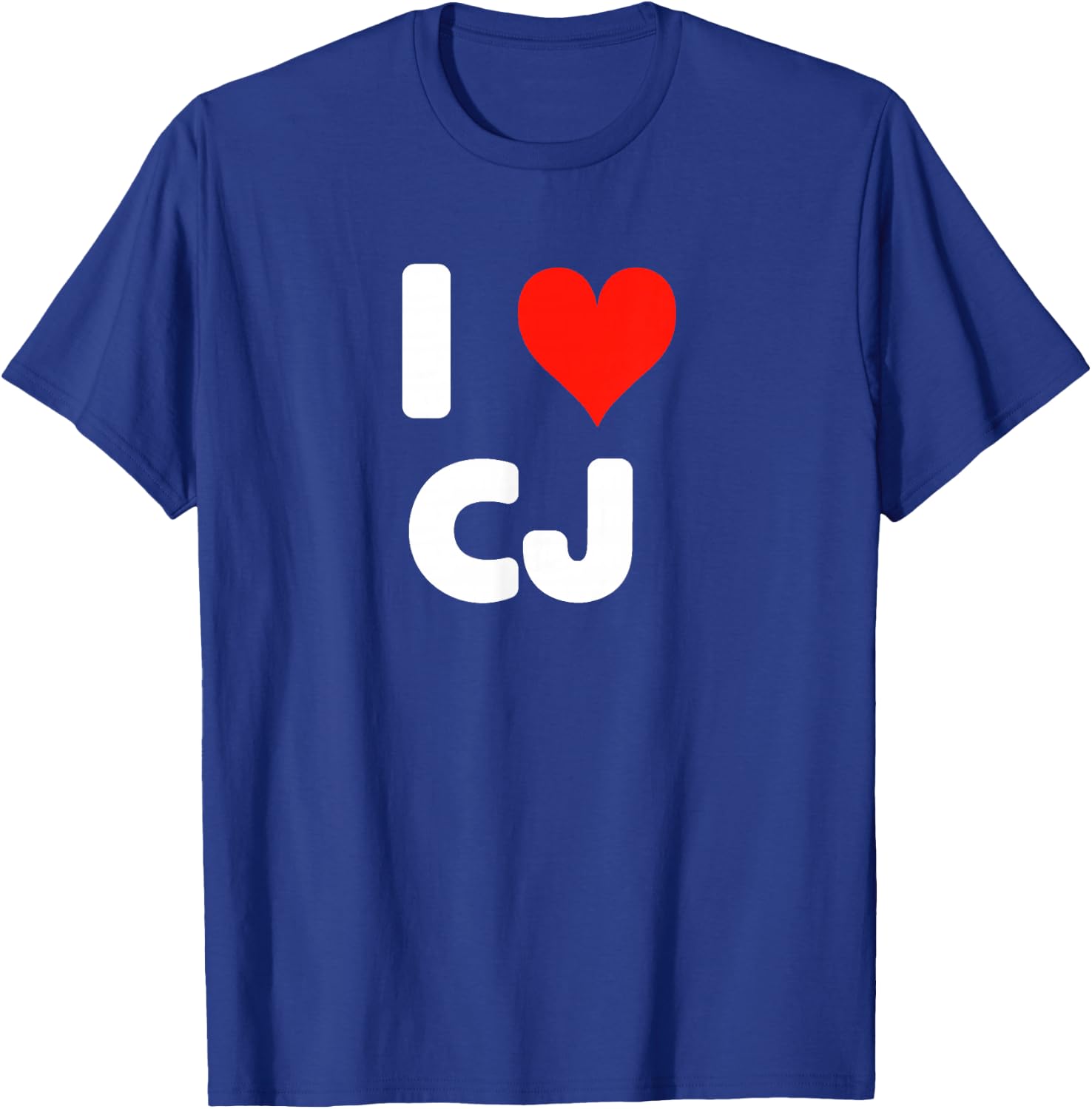 I Love CJ C.J. - Heart T-Shirt - T-Shirt | Royal