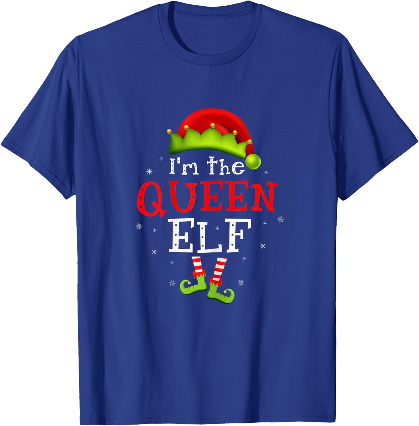 I'm the Queen Elf Funny Group Matching Christmas Pajamas T-Shirt - T-Shirt | Royal