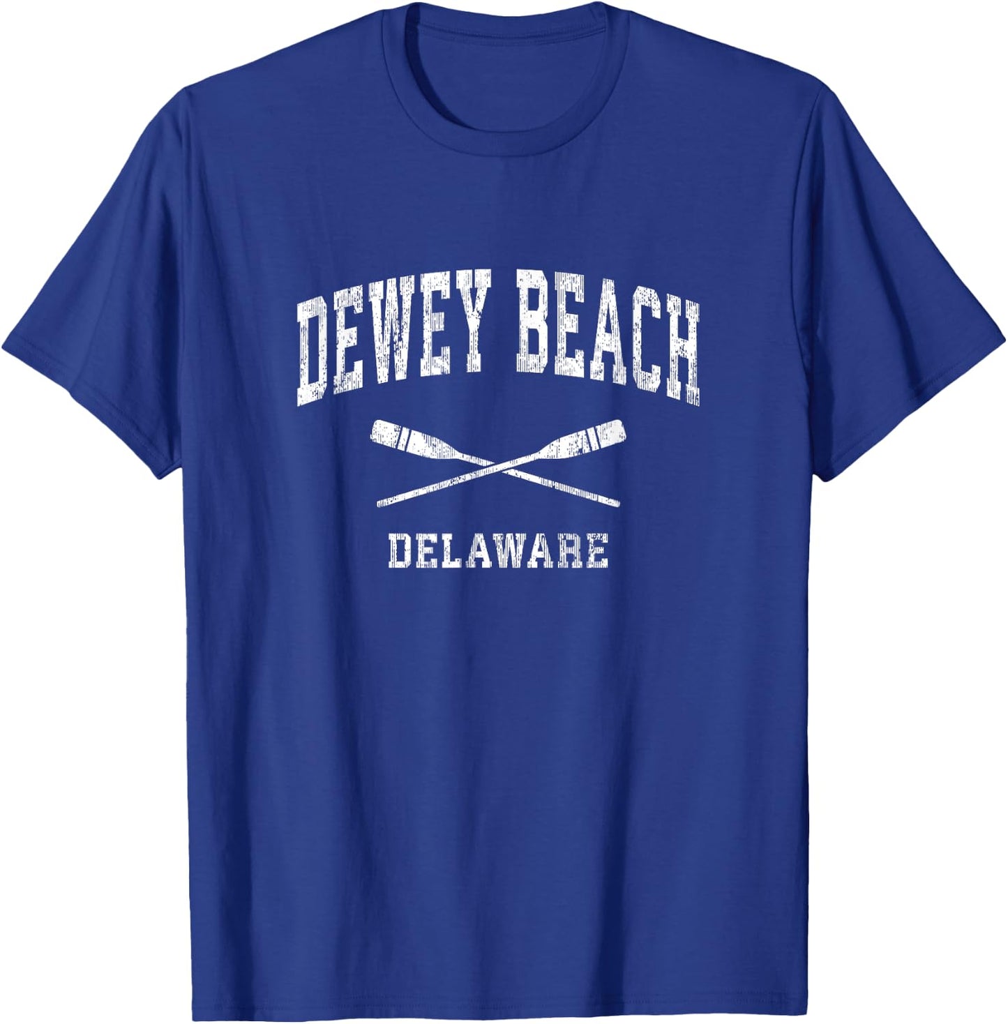 Dewey Beach Delaware Vintage Nautical Paddles Sports Oars T-Shirt - T-Shirt | Royal