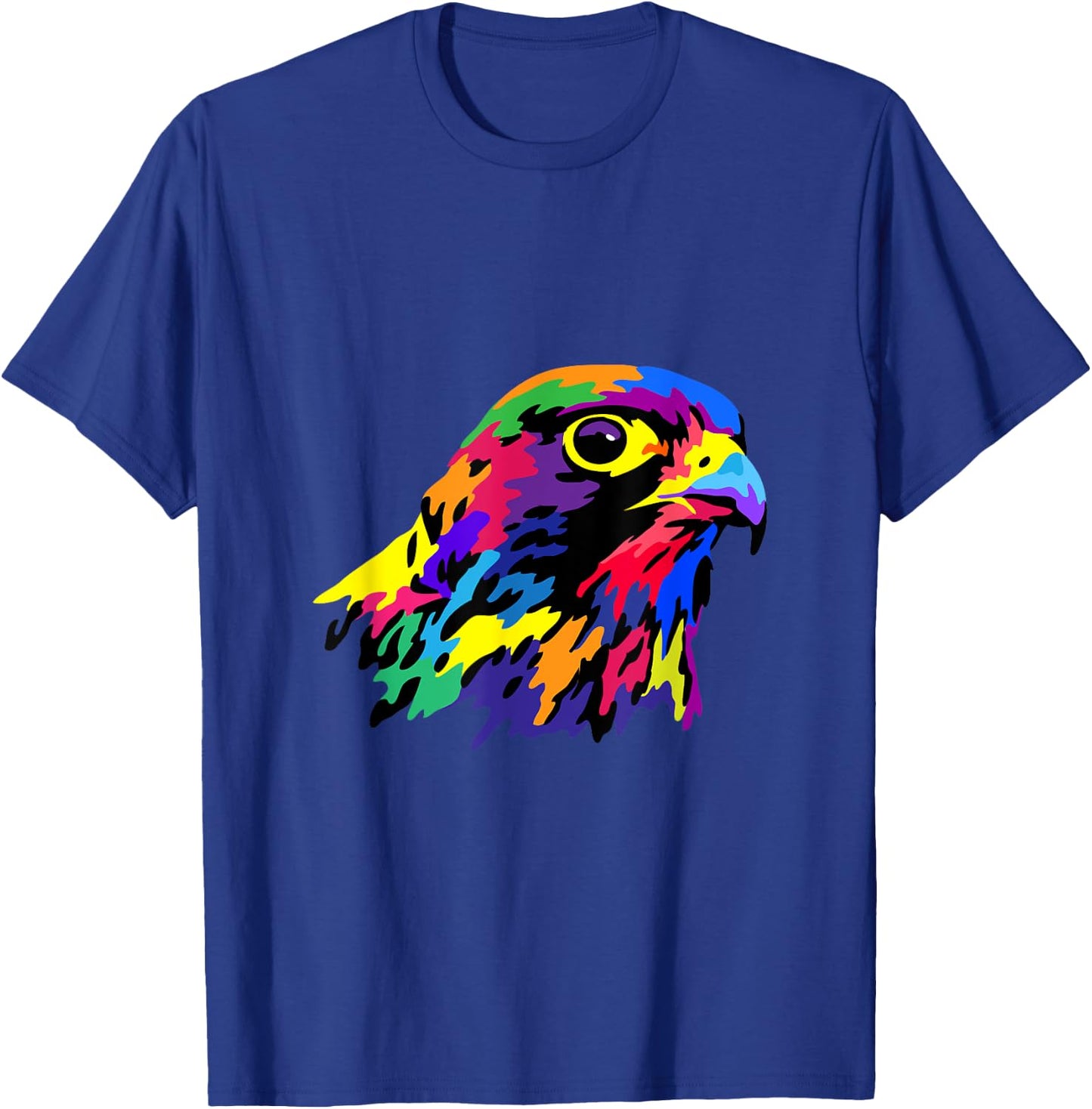 Pop Art Peregrine Falcon Hawk Falconry Bird Lover Birder T-Shirt - T-Shirt | Royal