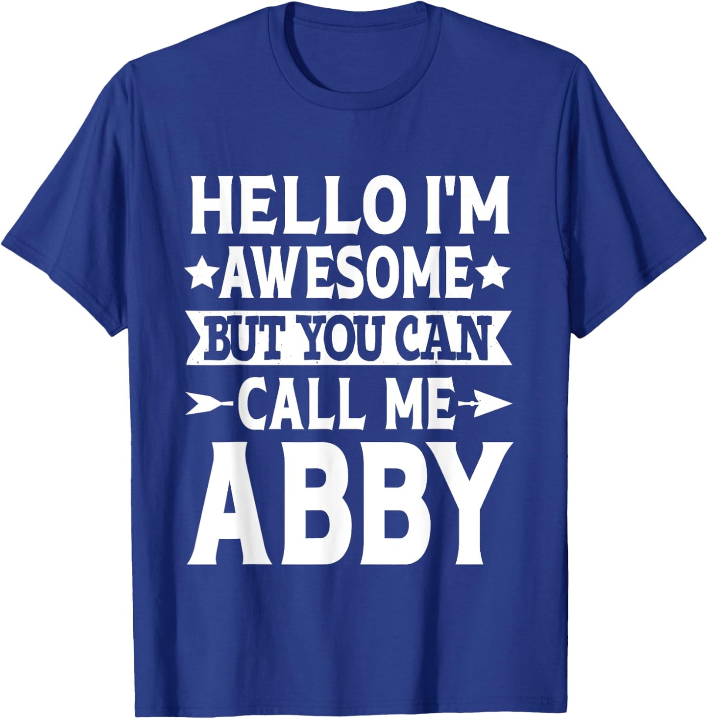 Abby Gifts Women Girl Name Birthday - Black, Small - Short Sleeve, Regular Fit - Casual, Button-Down Collar, Lace Embellished - Girls, Women T-Shirt - T-Shirt | Royal