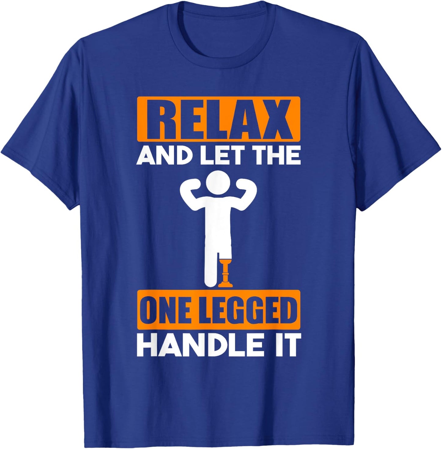 Artificial Leg Prosthetic & Leg Prosthesis Leg Amputee T-Shirt - T-Shirt | Royal