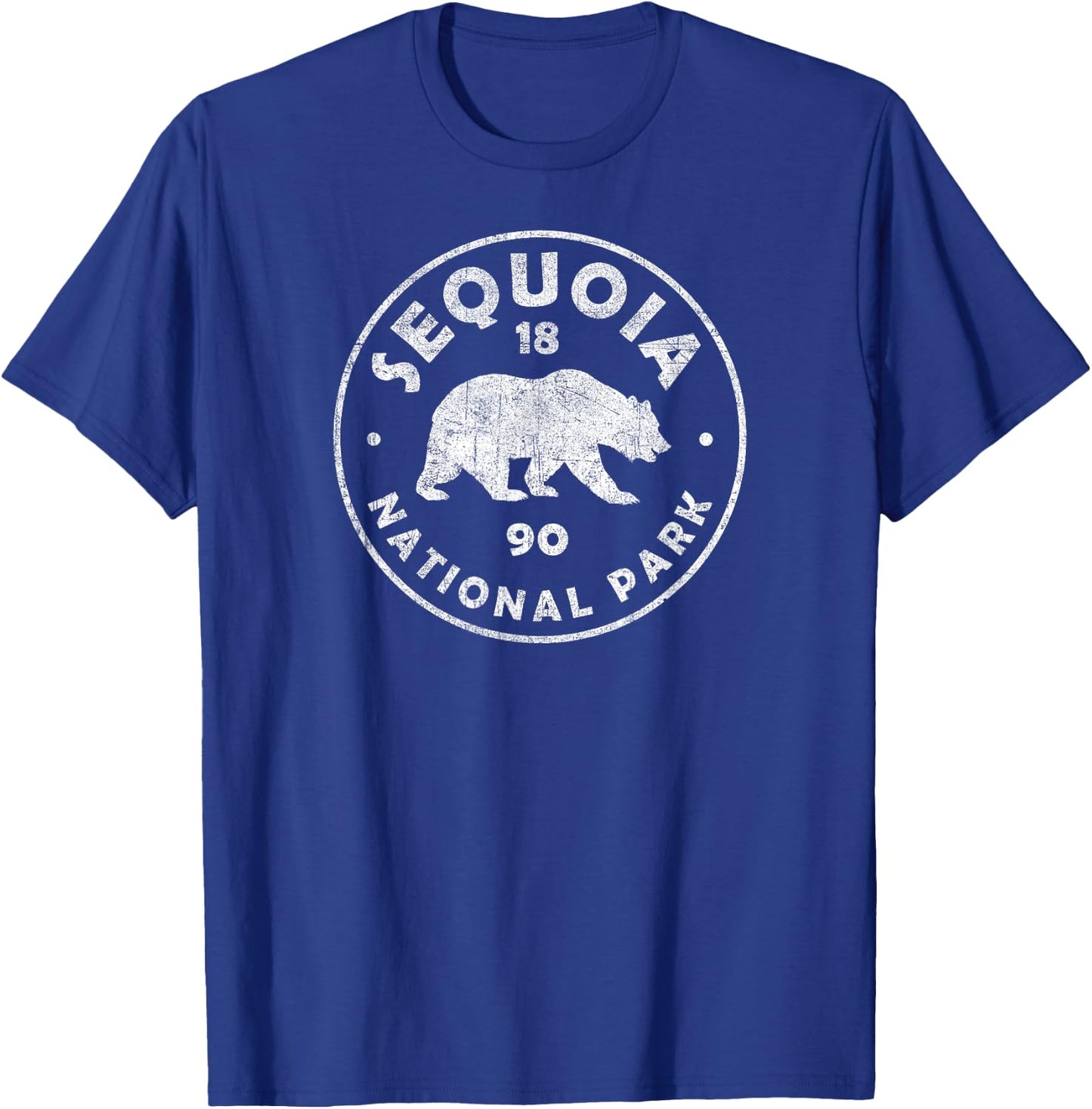 Retro Sequoia National Park Souvenir Women Men Kids Hiking T-Shirt - T-Shirt | Royal