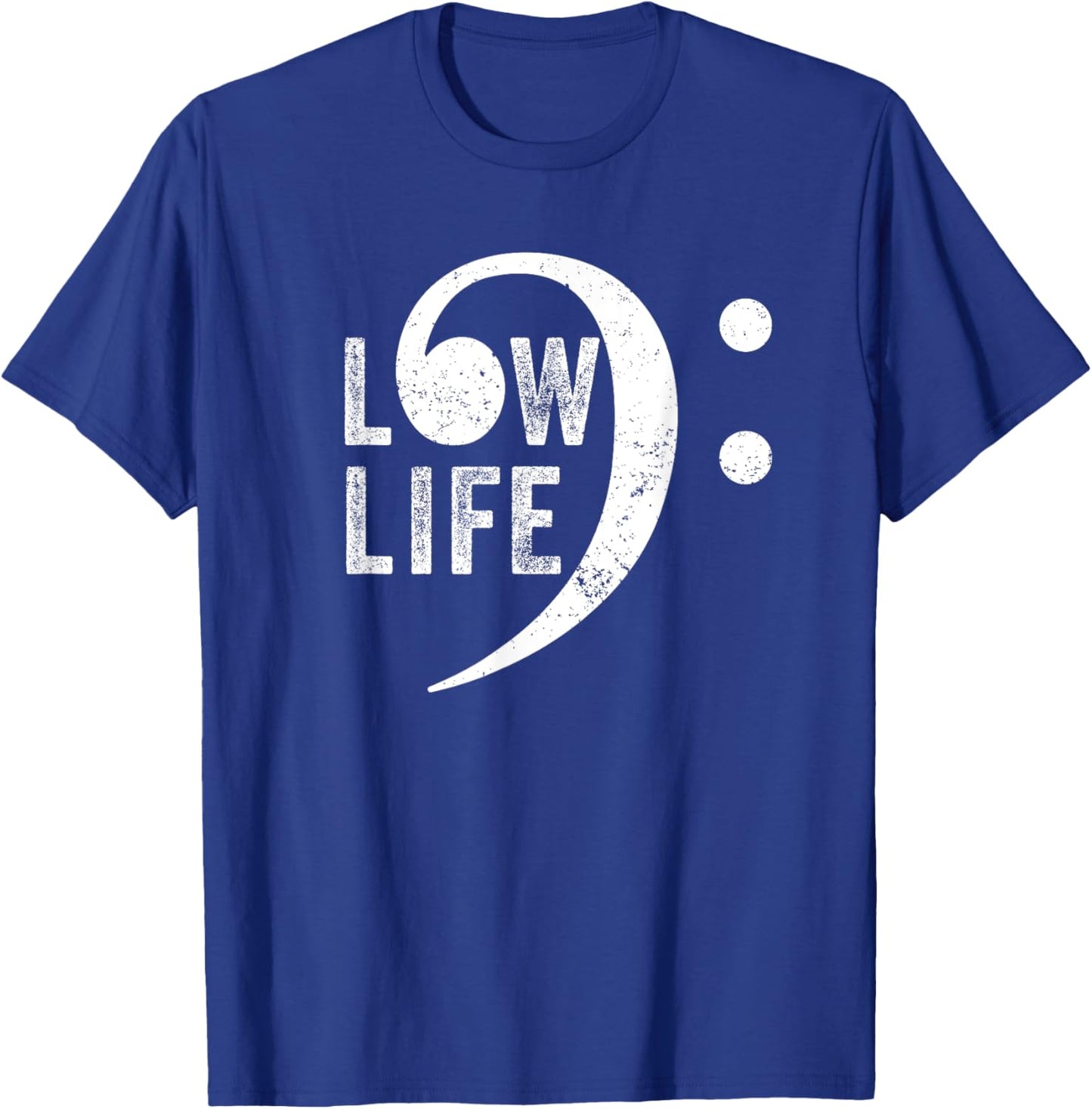 Bass Clef, Funny Low Life Music Marching Band Brass Note T-Shirt - T-Shirt | Royal