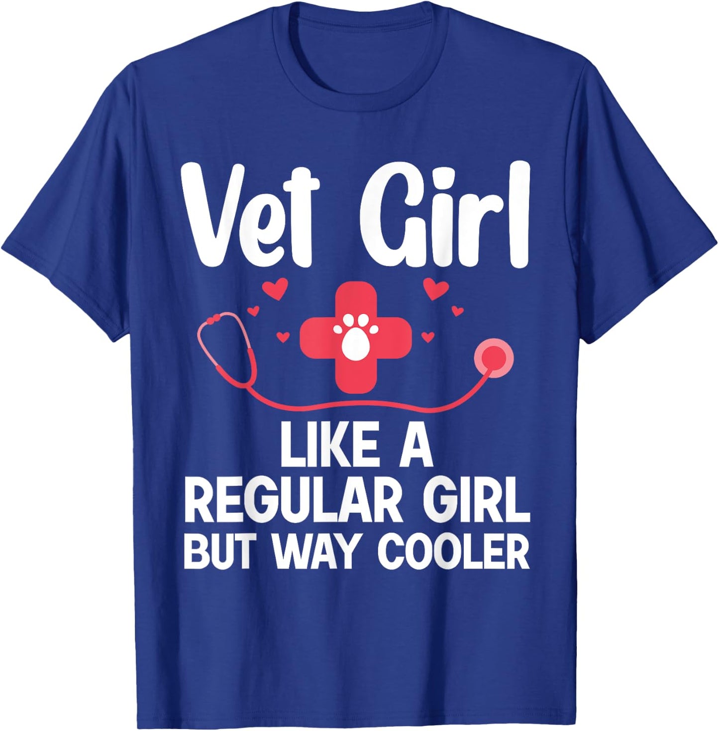 Funny Veterinarian Art For Girls Women Veterinary Week Lover T-Shirt - T-Shirt | Royal