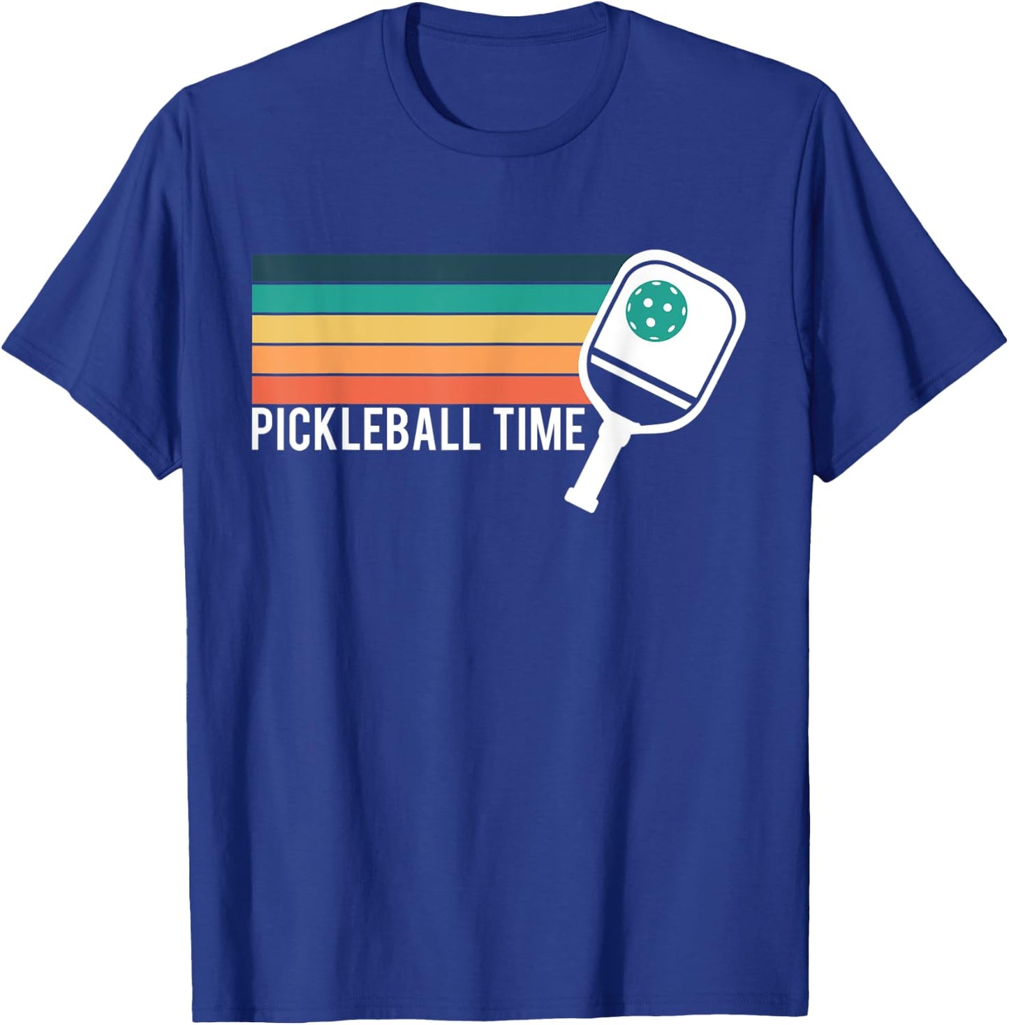 Vintage Retro Pickleball Time Pickleball Player T-Shirt - T-Shirt | Royal