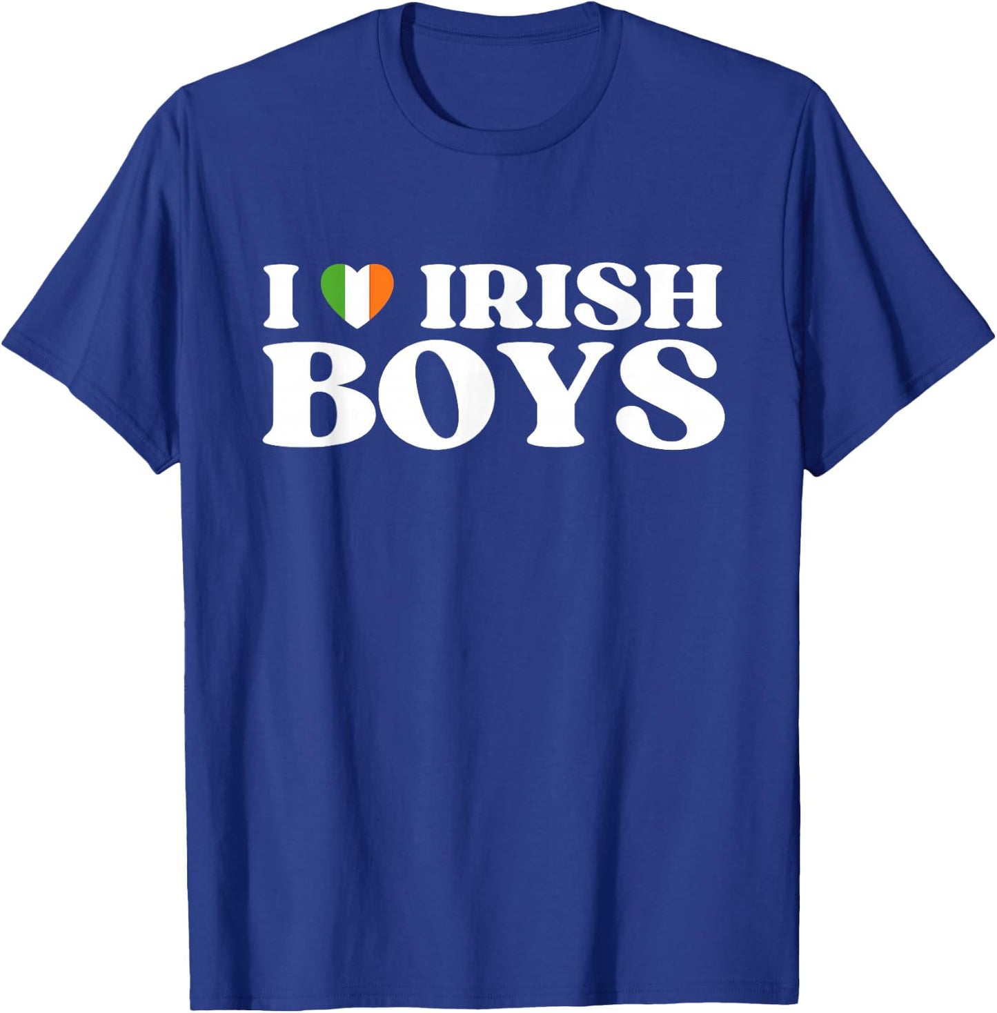 Funny I Love Irish Boys I Red Heart British Boys Ireland T-Shirt - T-Shirt | Royal