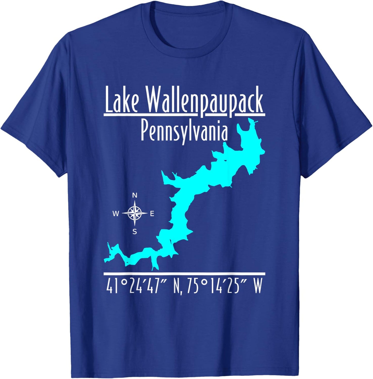 Modern Lake Wallenpaupack, Pennsylvania T-Shirt - T-Shirt | Royal