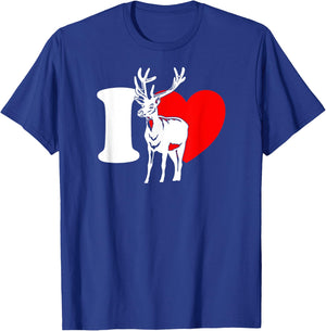 I Heart Deer - Funny I Love Deer, Funny Deer Lover T-Shirt - T-Shirt | Royal