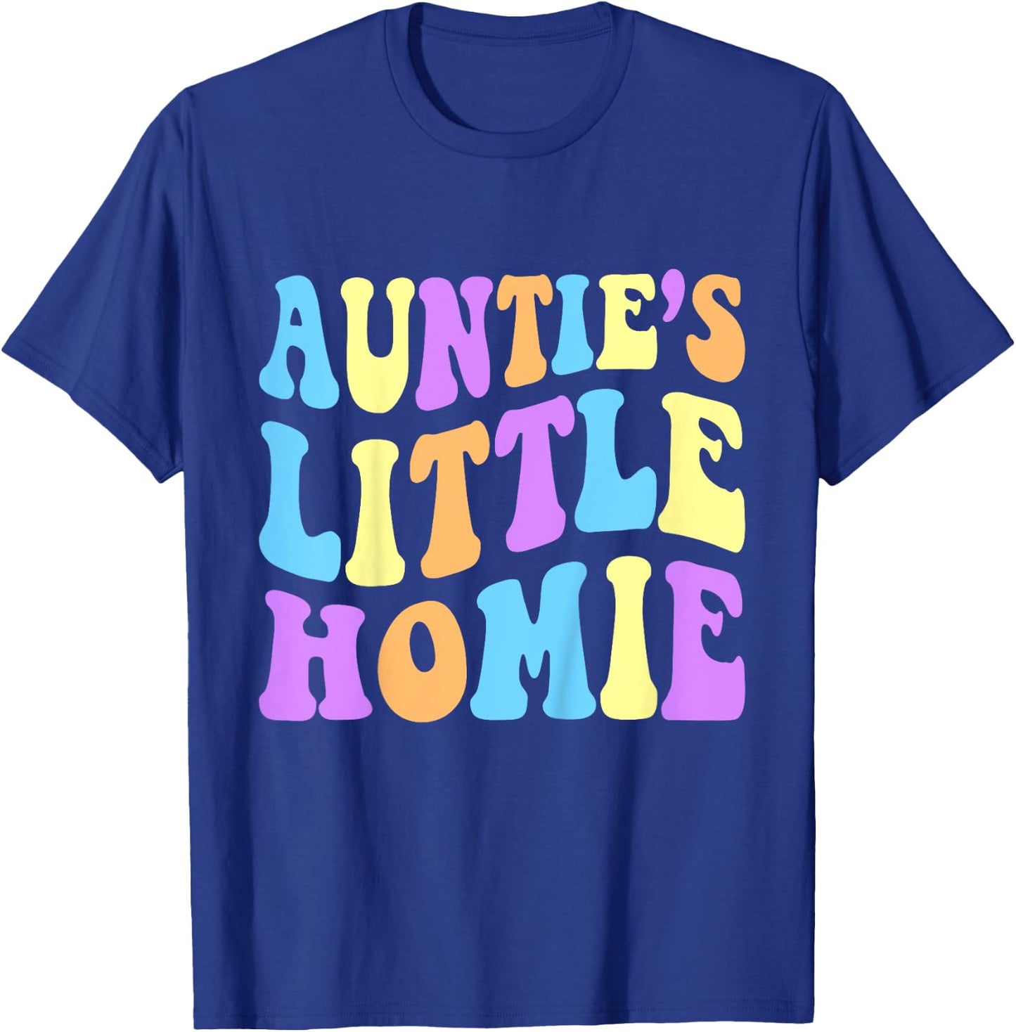 Auntie's Little Homie Cute Funny Aunt For Niece or Nephew T-Shirt - T-Shirt | Royal