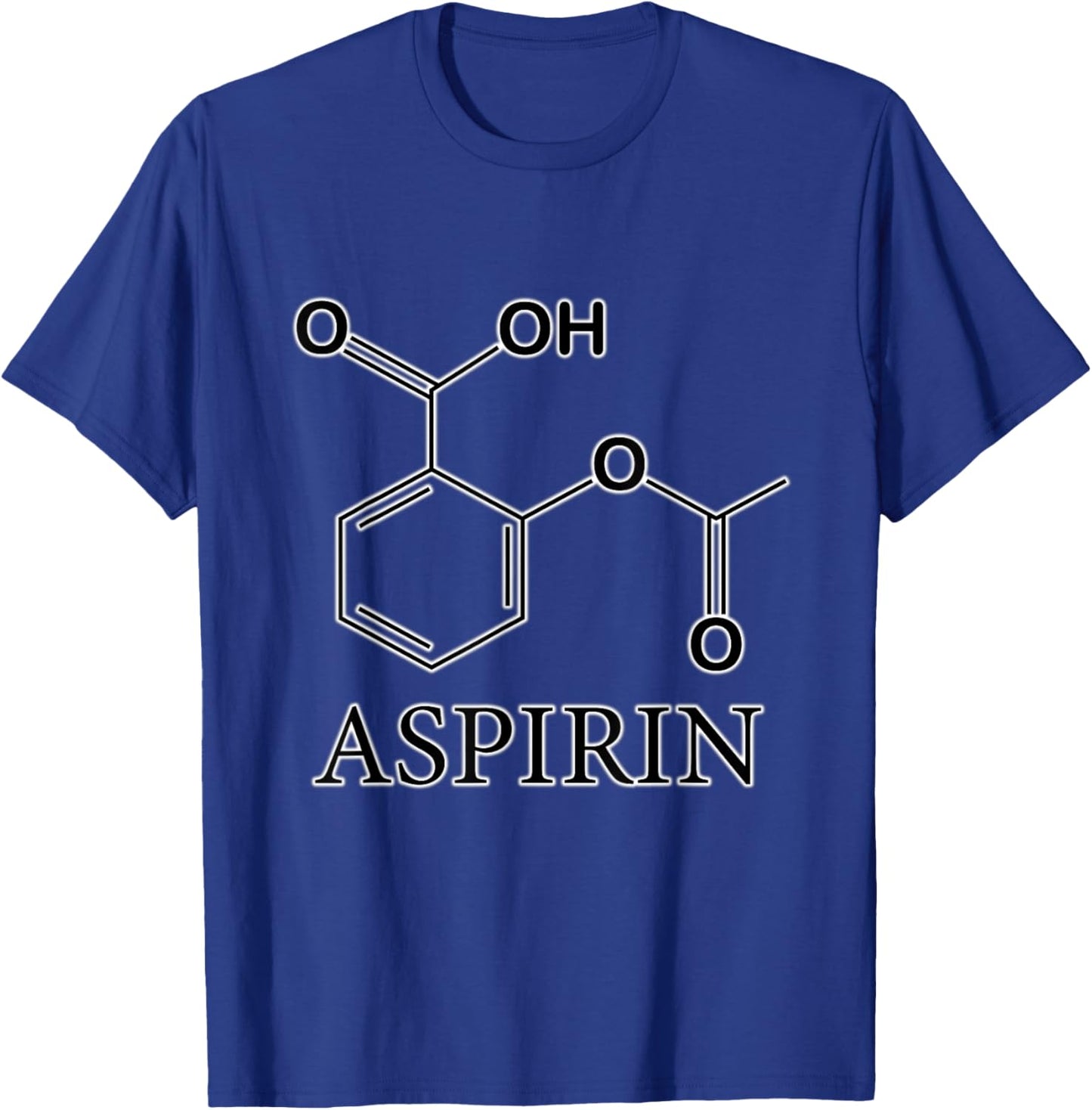 Aspirin Formula Shaped T-Shirt - T-Shirt | Royal