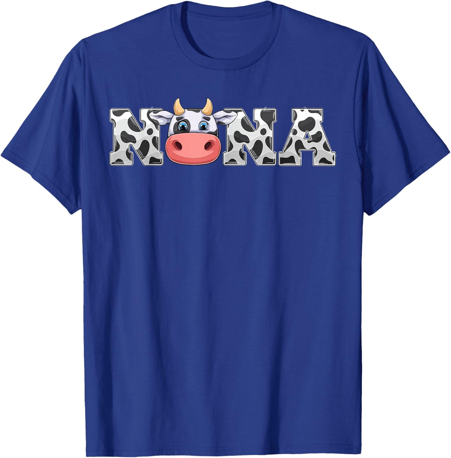 Nana Cow Print Cowboy Animal Pattern Farmer Cow Nana T-Shirt - T-Shirt | Royal