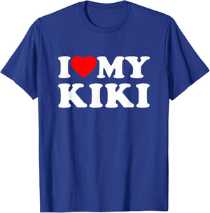 I Love My Kiki I Heart Family Grandma T-Shirt - T-Shirt | Royal