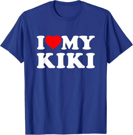 I Love My Kiki I Heart Family Grandma T-Shirt - T-Shirt | Royal