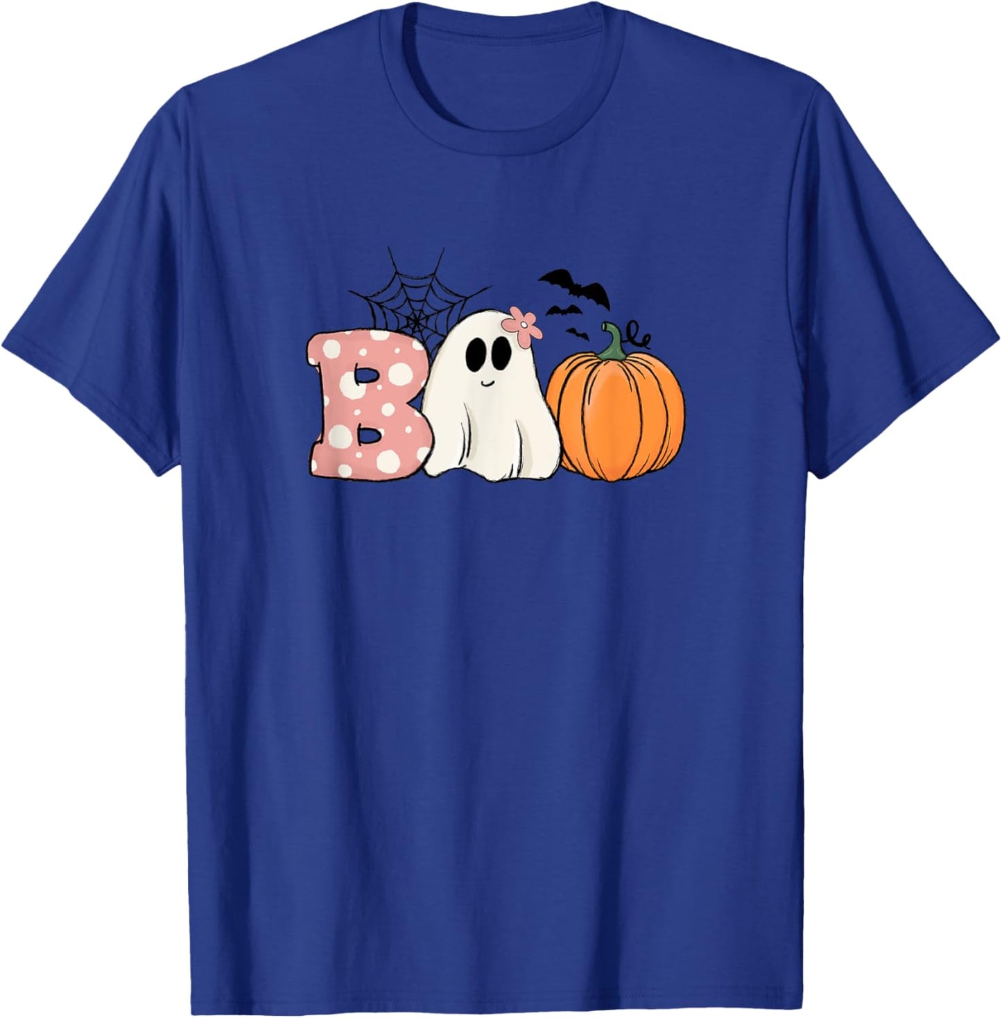 Pink Halloween Boo Hippie Ghost Pumpkin Cute Pastel Vibes T-Shirt - T-Shirt | Royal