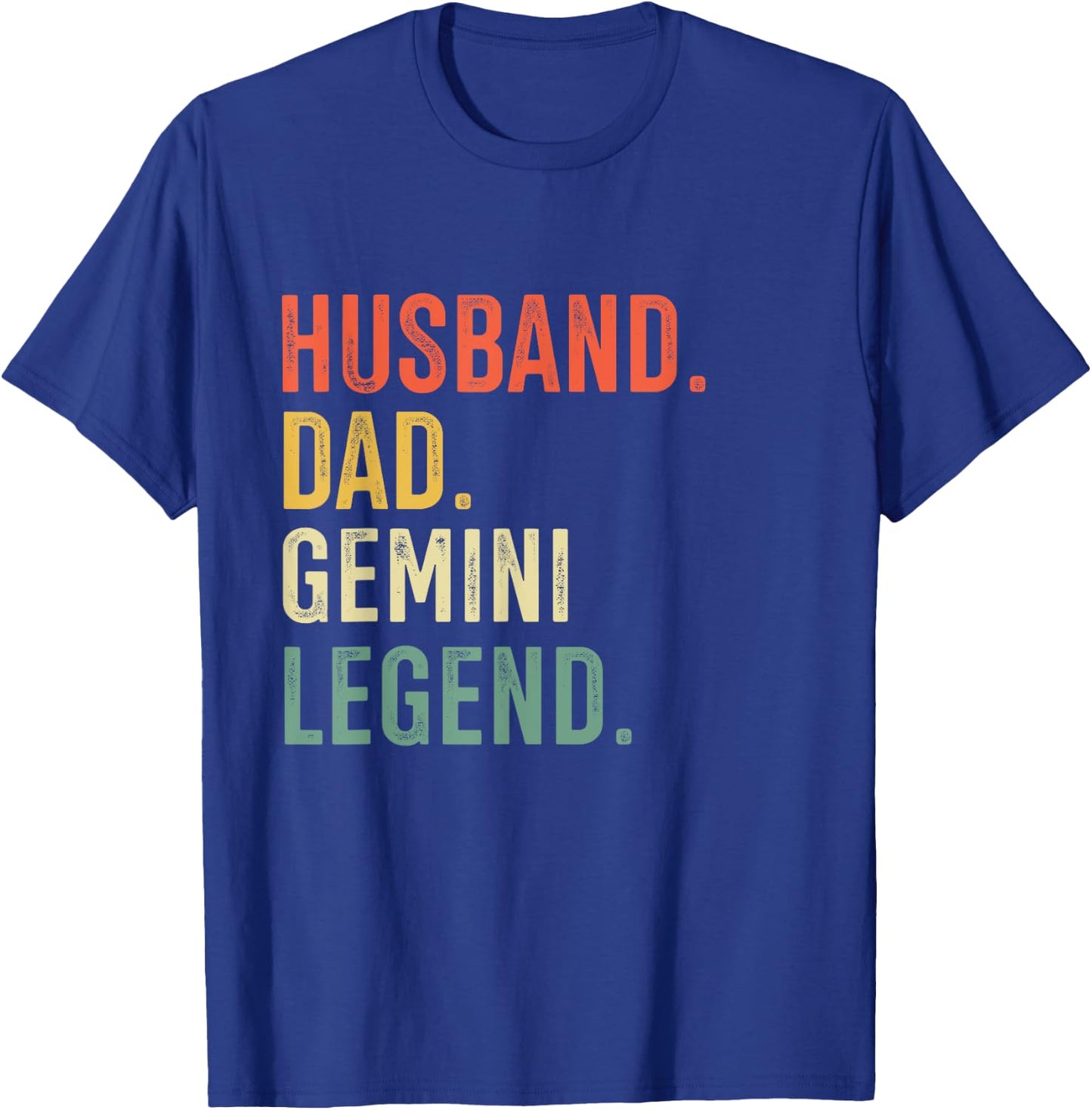 Zodiac Sign Funny Husband Dad Gemini Legend Vintage T-Shirt - T-Shirt | Royal