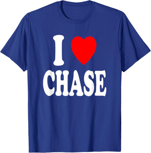 I Heart (Love) Chase Cute Matching Couple Spouse T-Shirt - T-Shirt | Royal