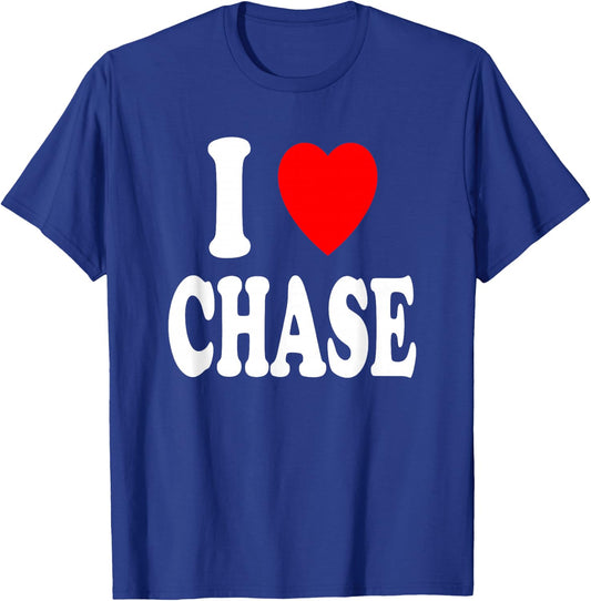 I Heart (Love) Chase Cute Matching Couple Spouse T-Shirt - T-Shirt | Royal