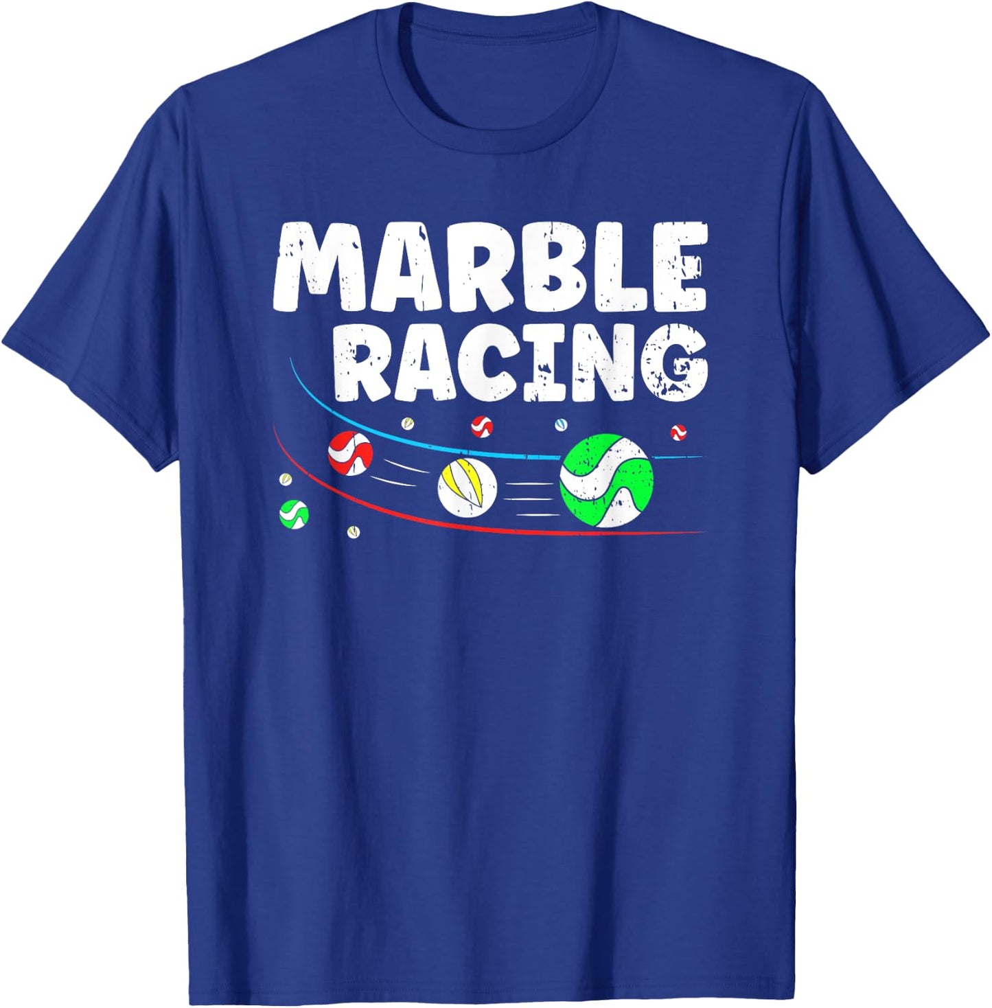 Marble Racing Marble Race Track Game Kids Adults T-Shirt - T-Shirt | Royal
