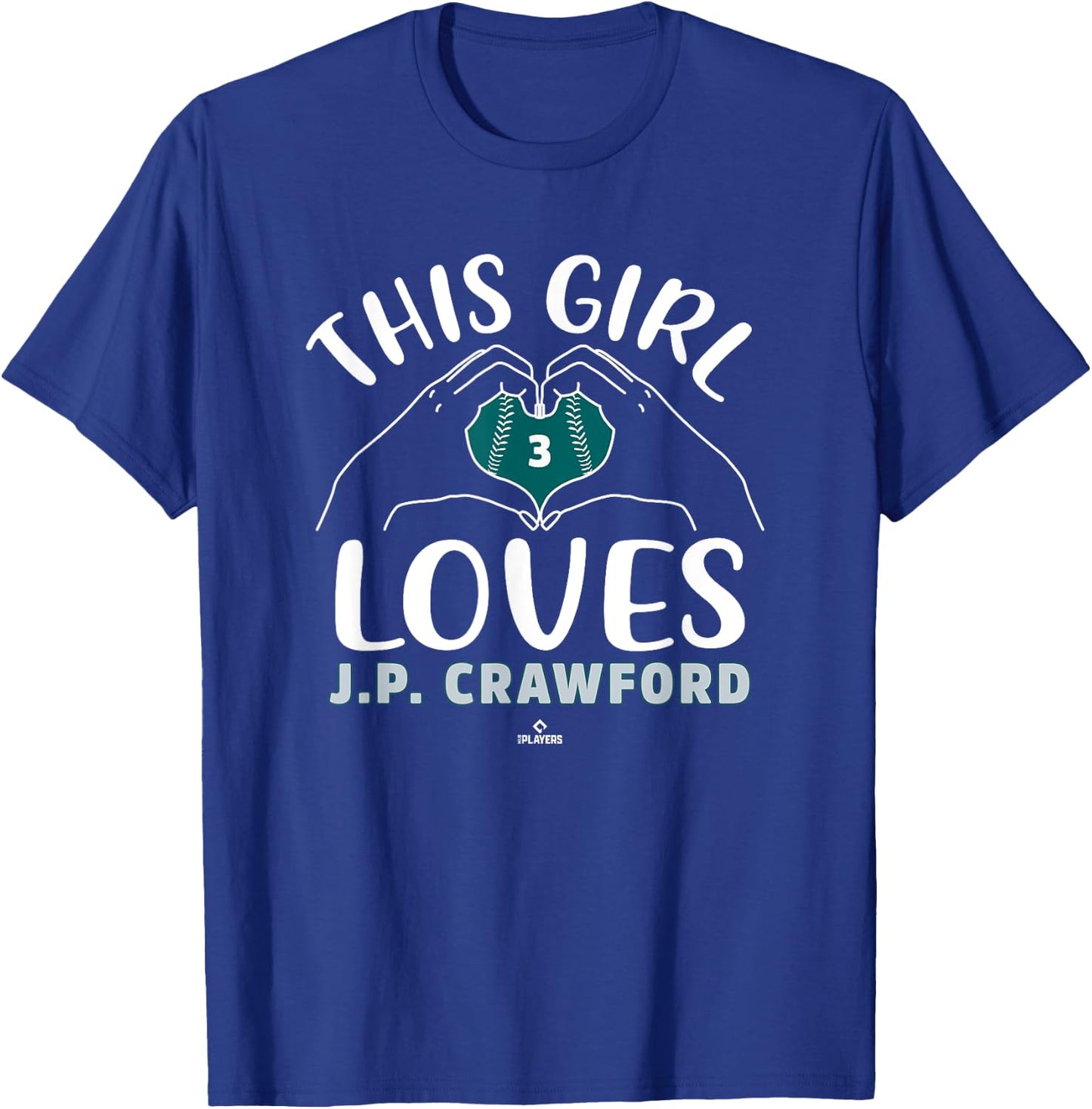 This Girl Loves JP Crawford Seattle MLBPA T-Shirt - T-Shirt | Royal