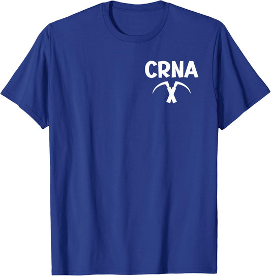 CRNA Nurse Anesthetist Anesthesia Laryngoscope Logo Print T-Shirt - T-Shirt | Royal