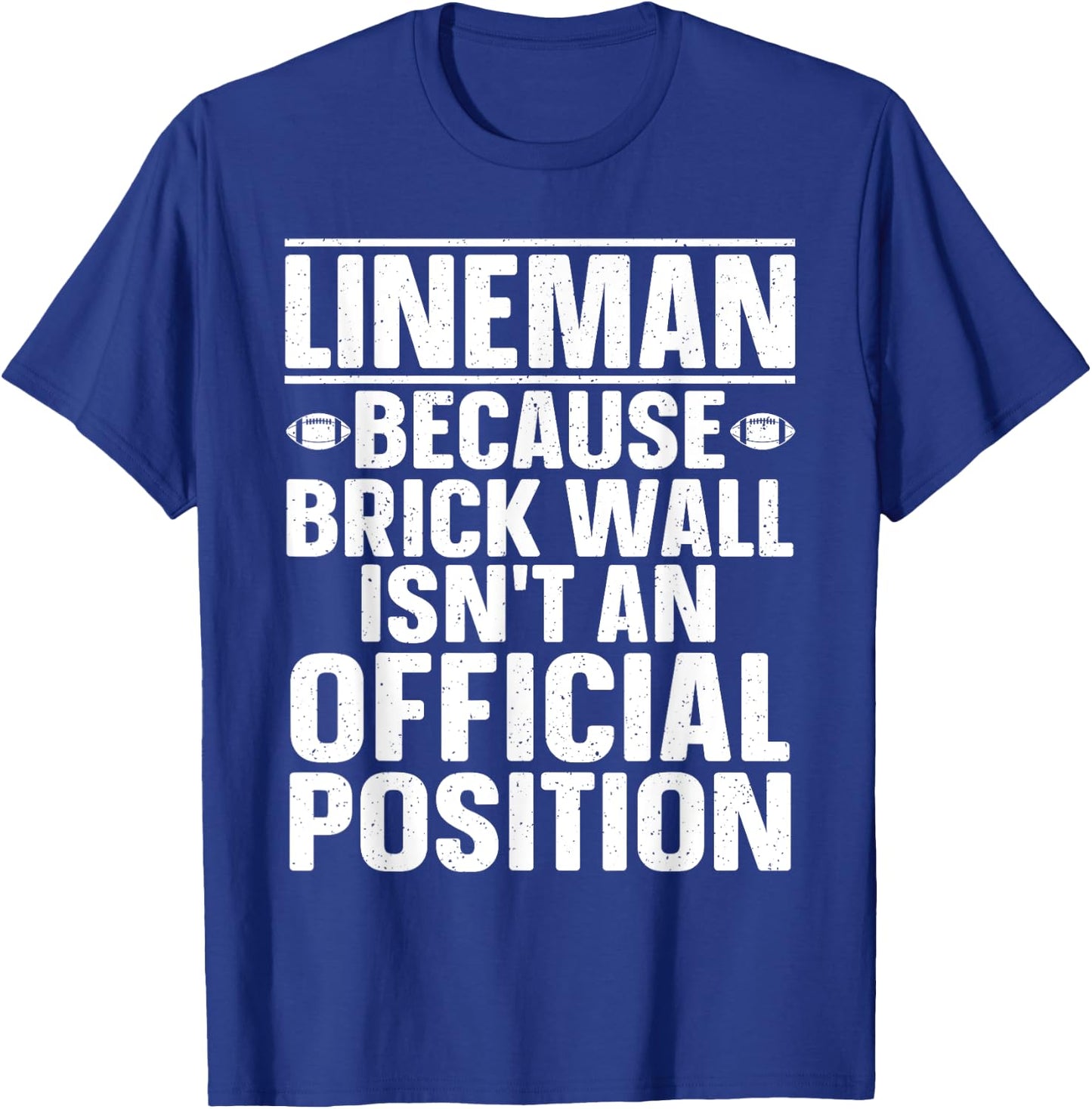 Lineman Football Art Women Football Player Lineman T-Shirt - T-Shirt | Royal