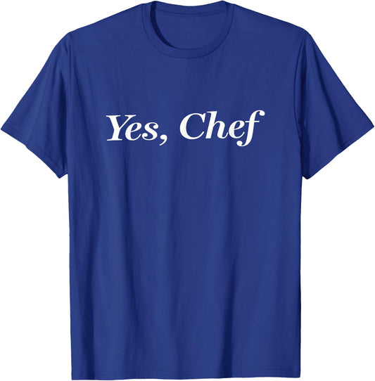 Yes Chef Funny - -Adults - Black - Small - Short Sleeve T-Shirt - T-Shirt | Royal